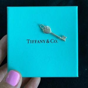 Tiffany & Co. Heart Key Charm w/ Diamond